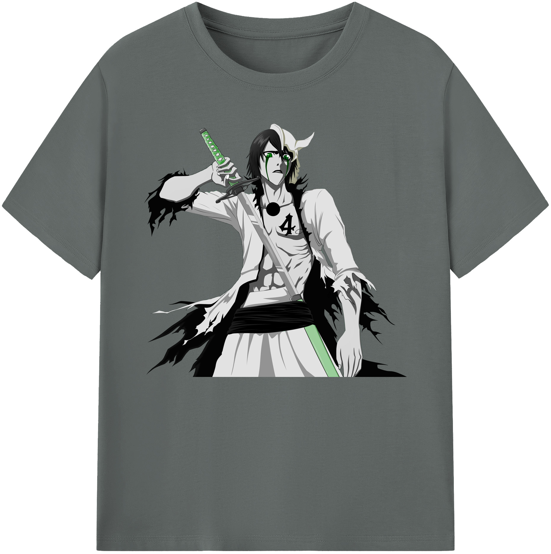 （画像用） ブリーチ ウルキオラ·シファー BLEACH Ulquiorra cifer 綿100％ メンズ半袖Tシャツ｜肌触りやわらか＆通気性
